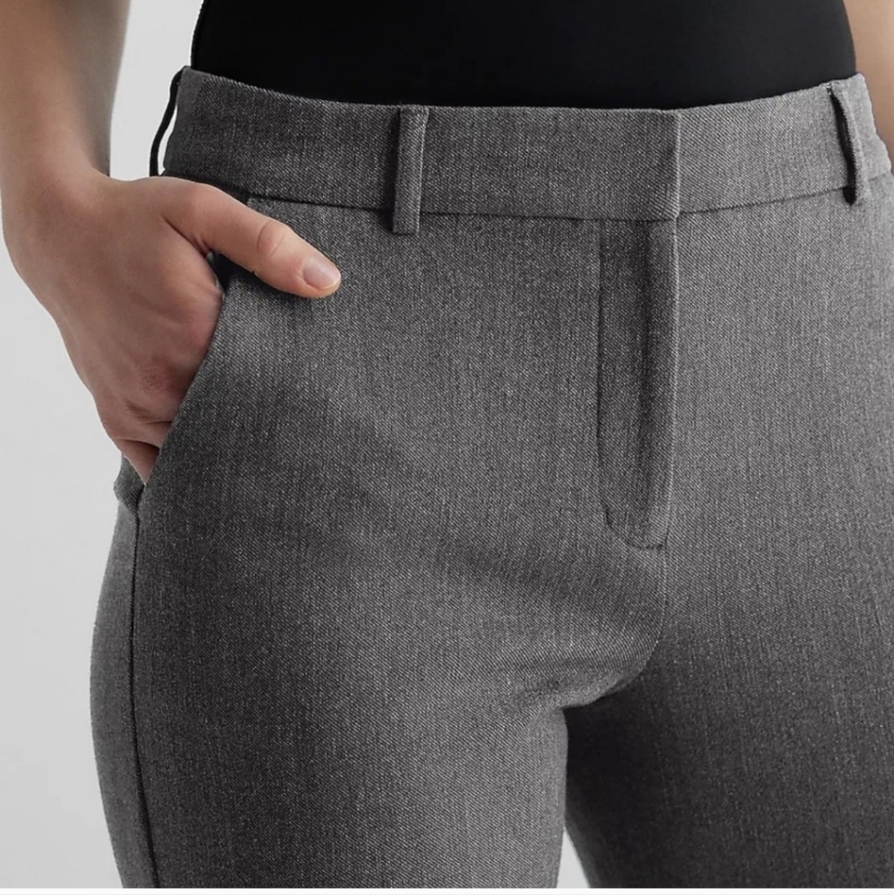 Express Columnist Barely Boot Gray Pants Office W… - image 6
